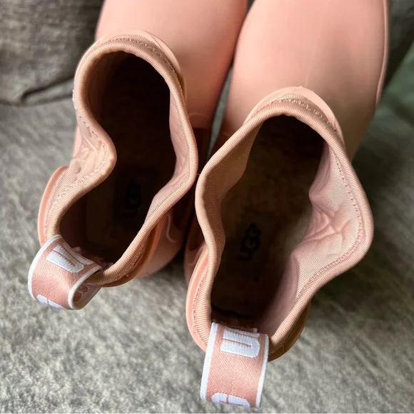 UGG Pink Ankle Rain Boots - Picture 4 of 5